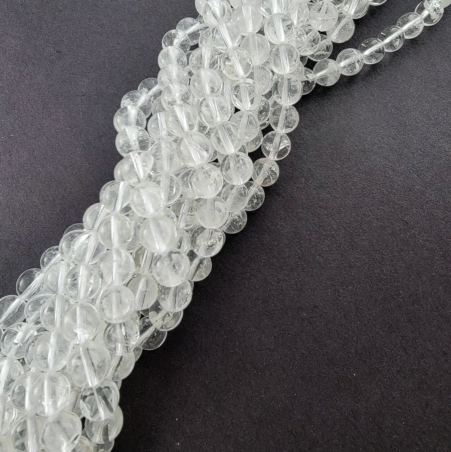 Clear Crystal Quartz Natural Round Smooth Beads