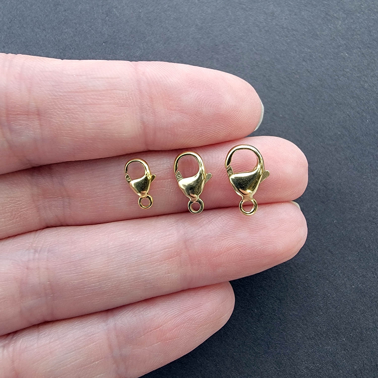 Trigger Clasp - Gold Filled with Closed Permanent Loop