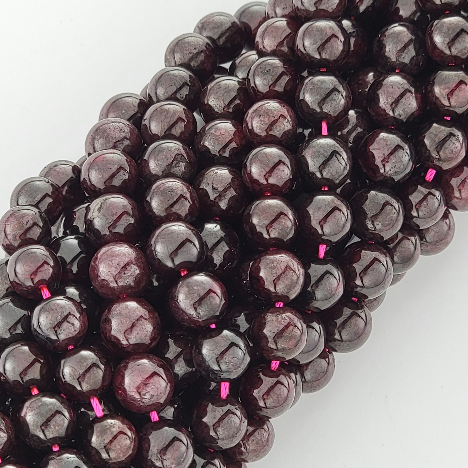 Garnet Natural Smooth Round Beads