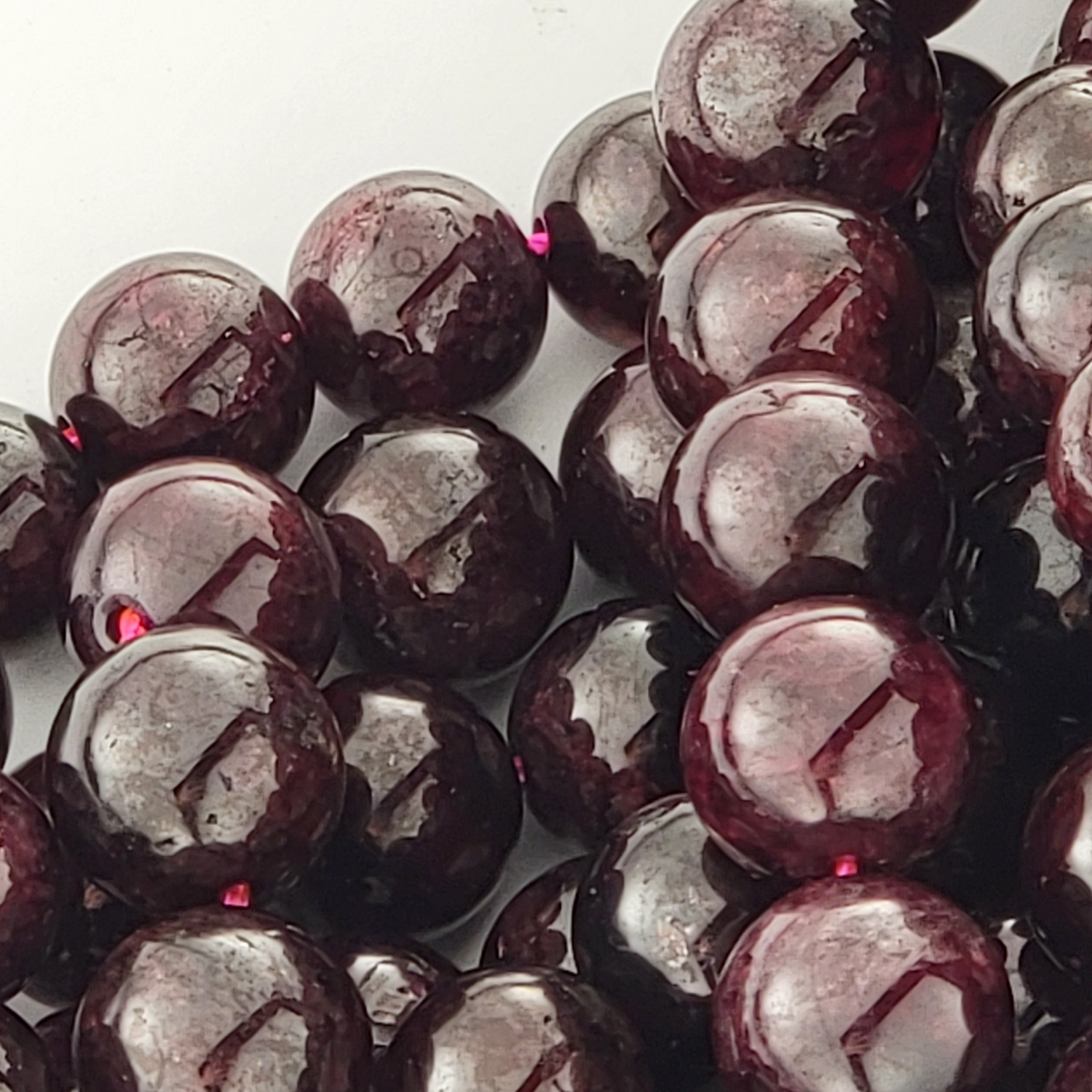 Garnet Natural Smooth Round Beads