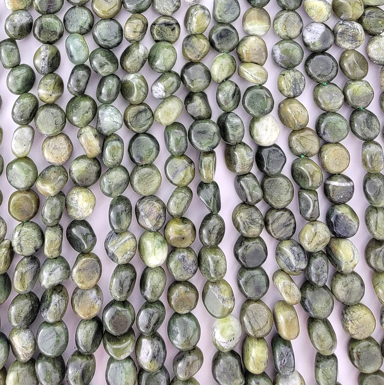 Grass Jasper Nugget Stone Beads