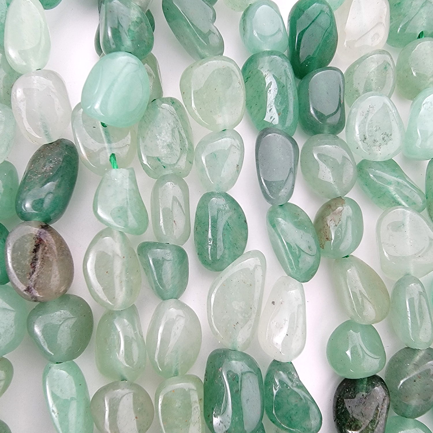 Green Aventurine Nugget Stone Beads