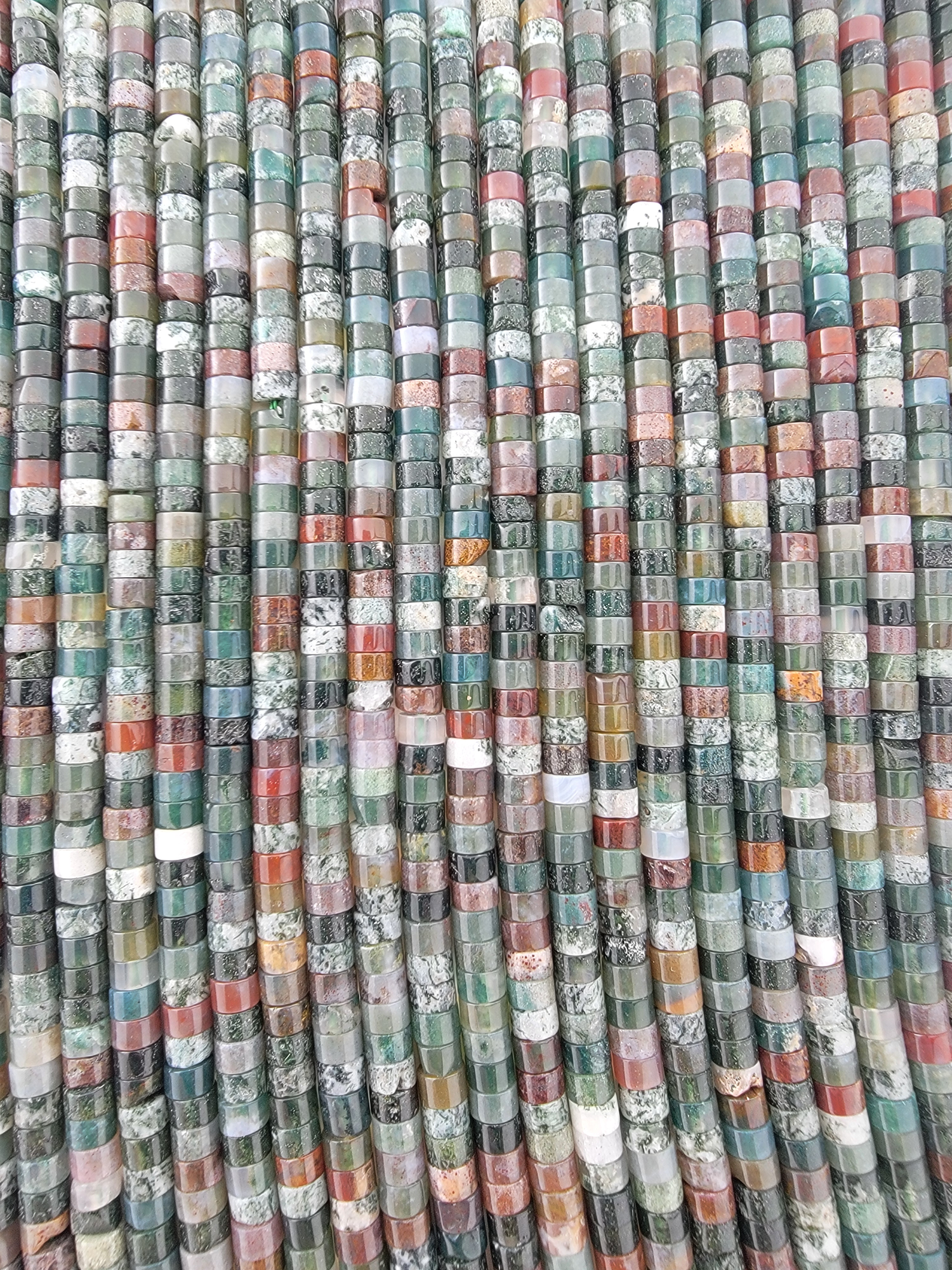 Indian Agate Heishi Stone Beads