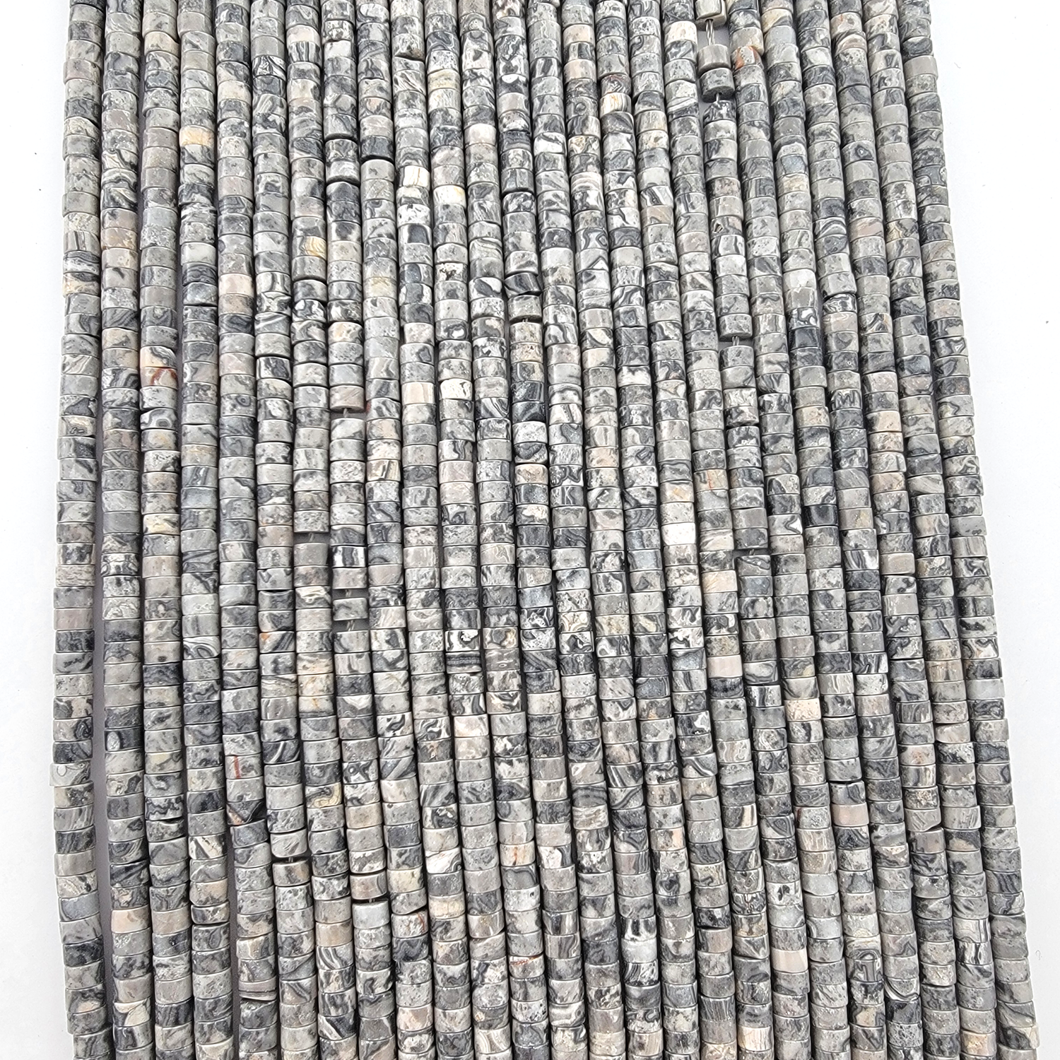 Map Jasper Heishi Stone Beads