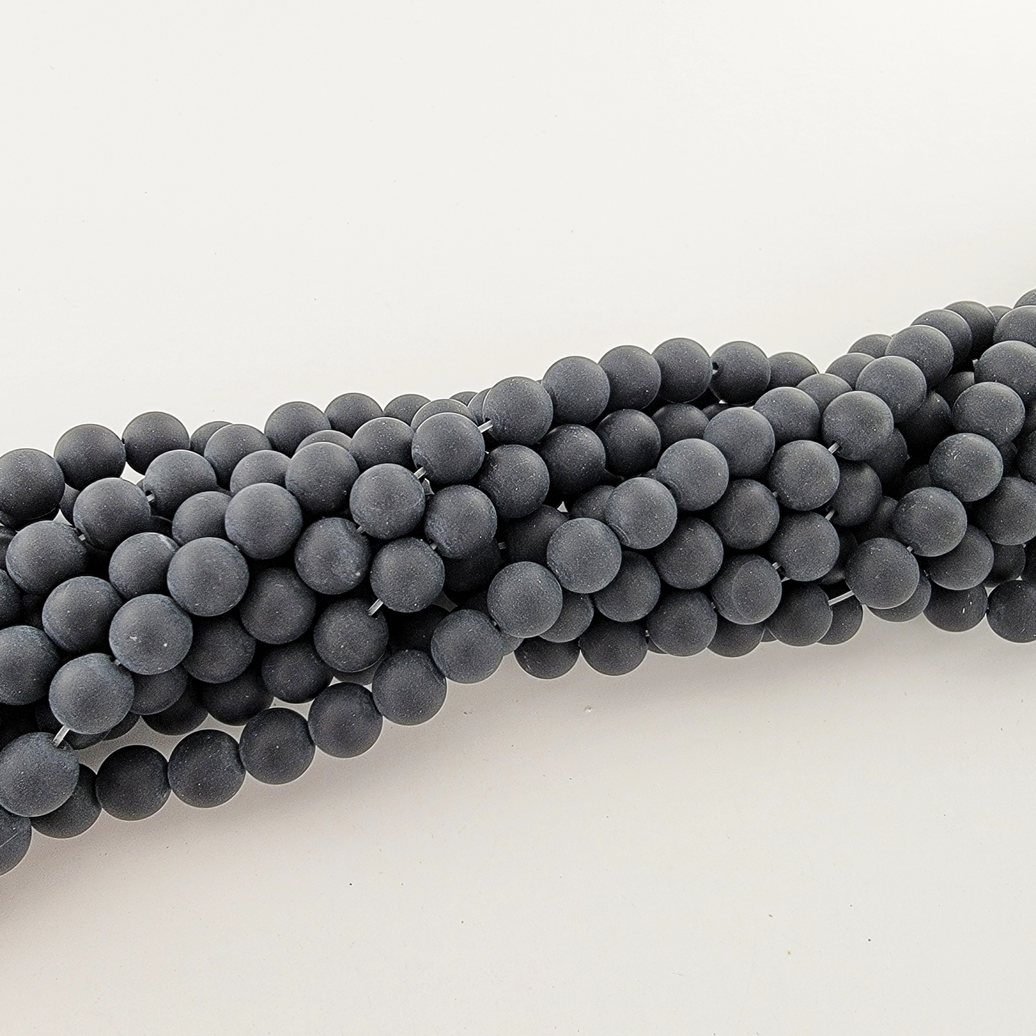 Matte Onyx Natural Smooth Round Beads