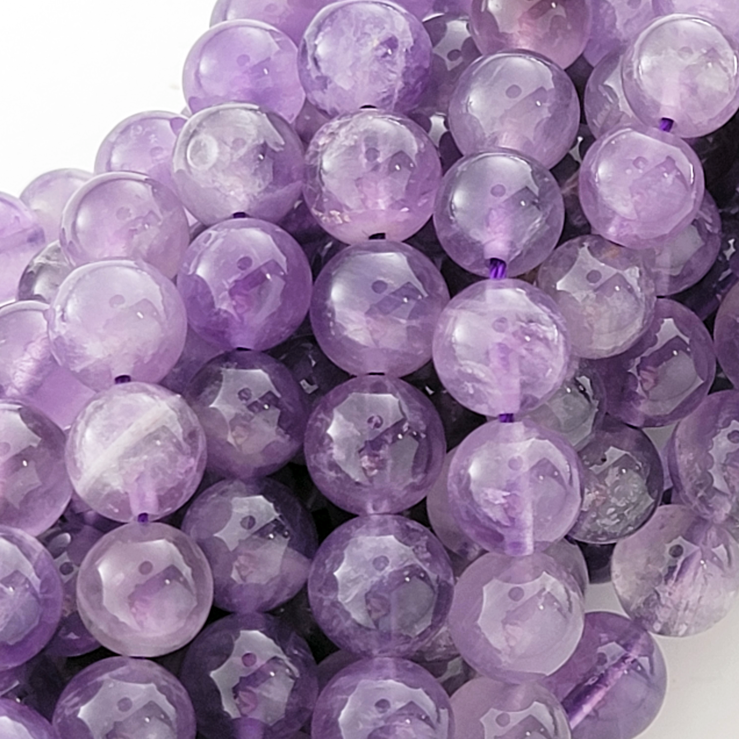 Turkiyenite Turkish Purple Jade Natural Smooth Round Beads