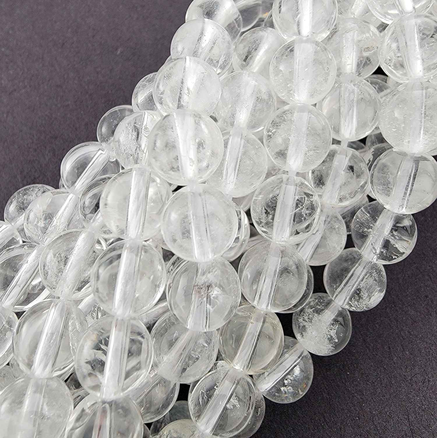 Clear Crystal Quartz Natural Round Smooth Beads
