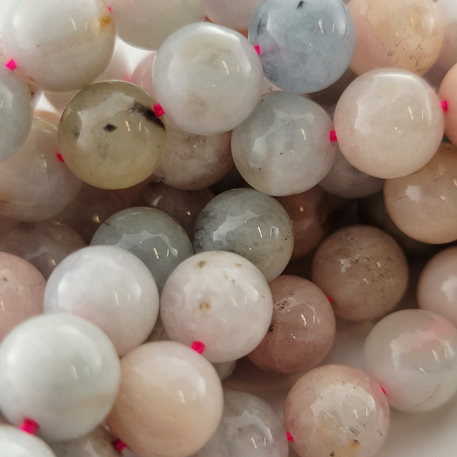 Morganite C Quality Natural Smooth Round Beads