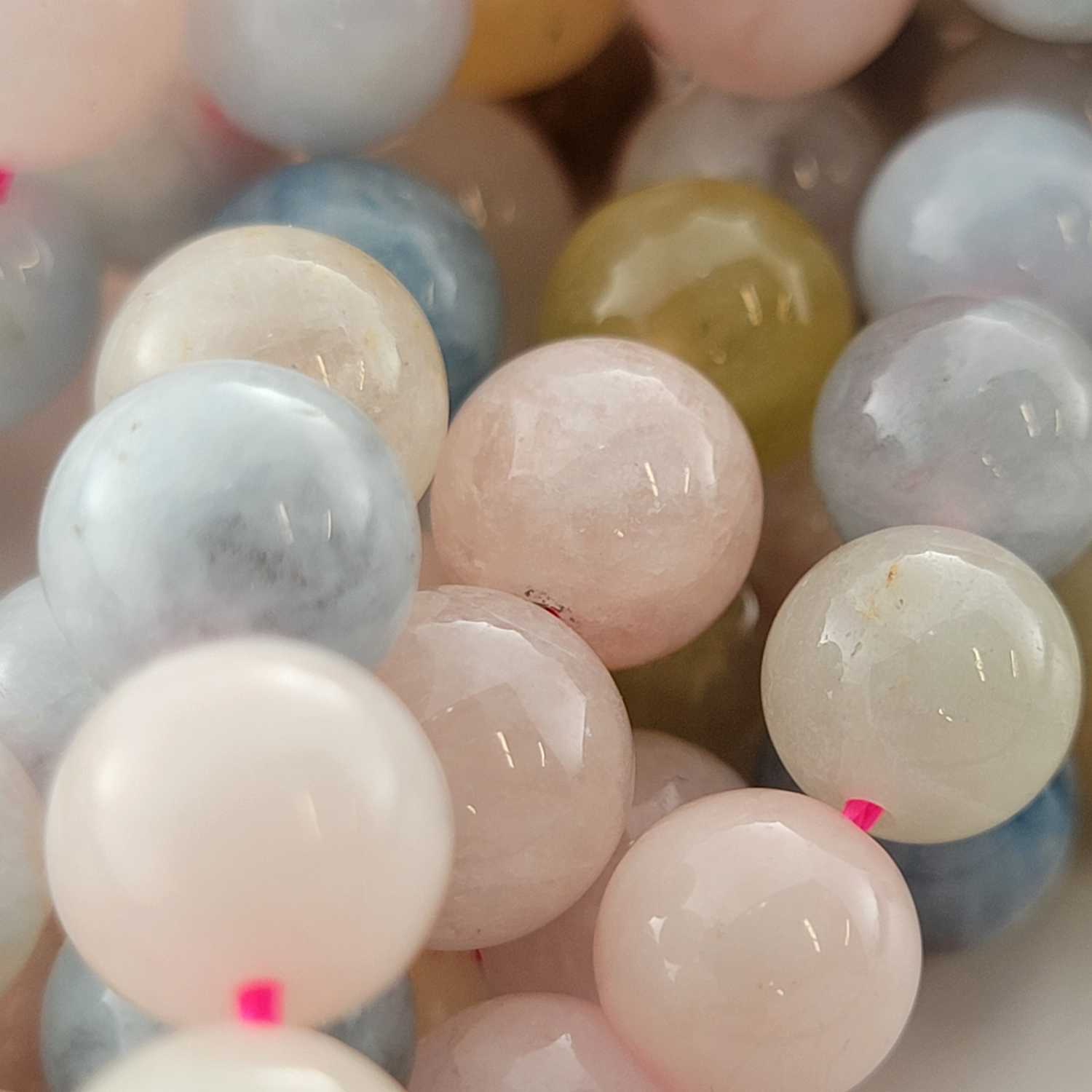 Morganite Top Quality Natural Smooth Round Beads