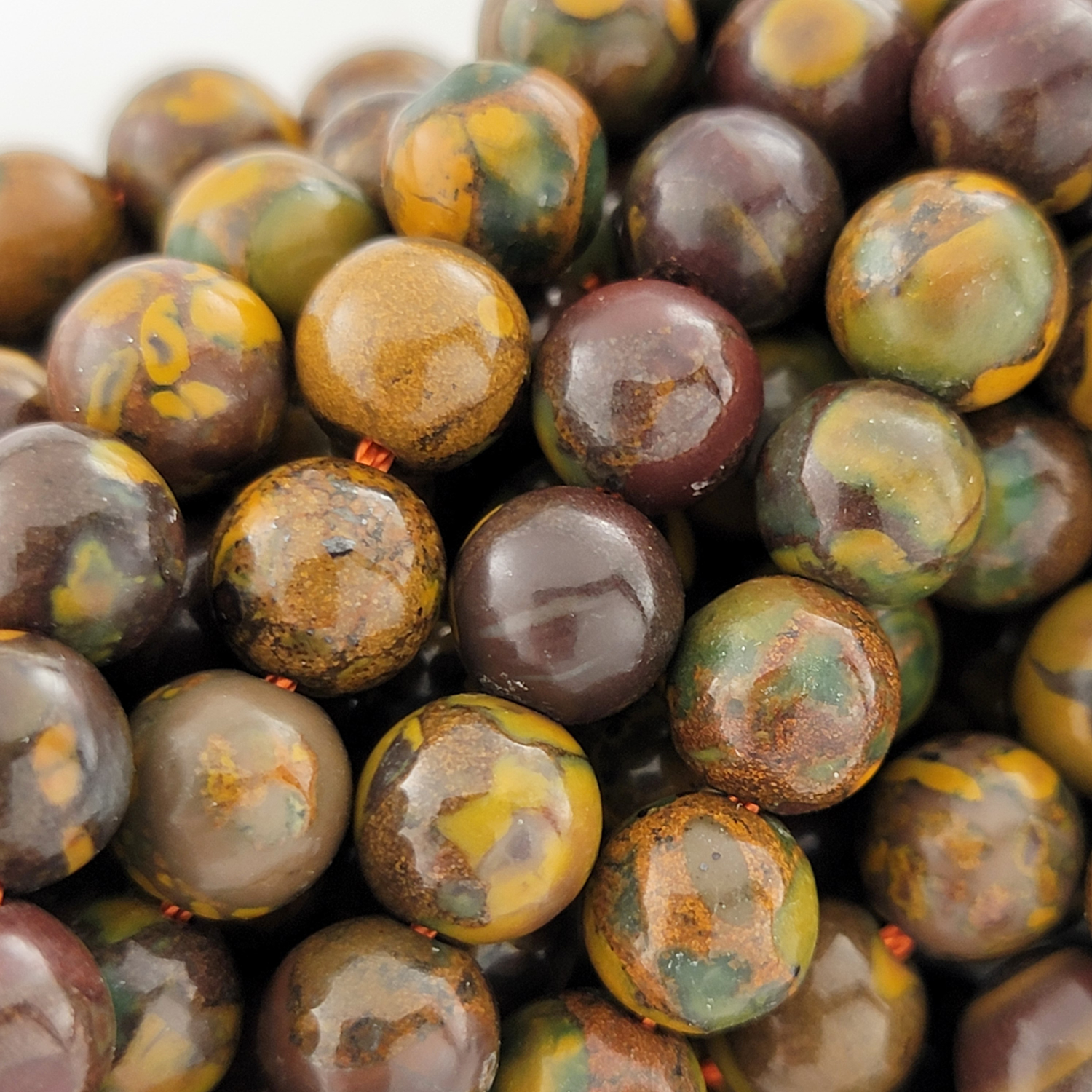 Nuwa Stone Natural Smooth Round Beads Nvwa Wuhua
