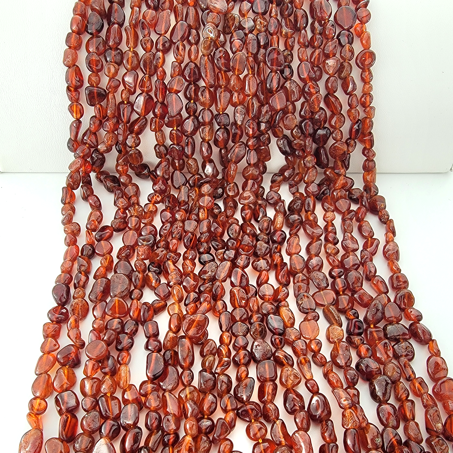 Orange Garnet Nugget Stone Beads