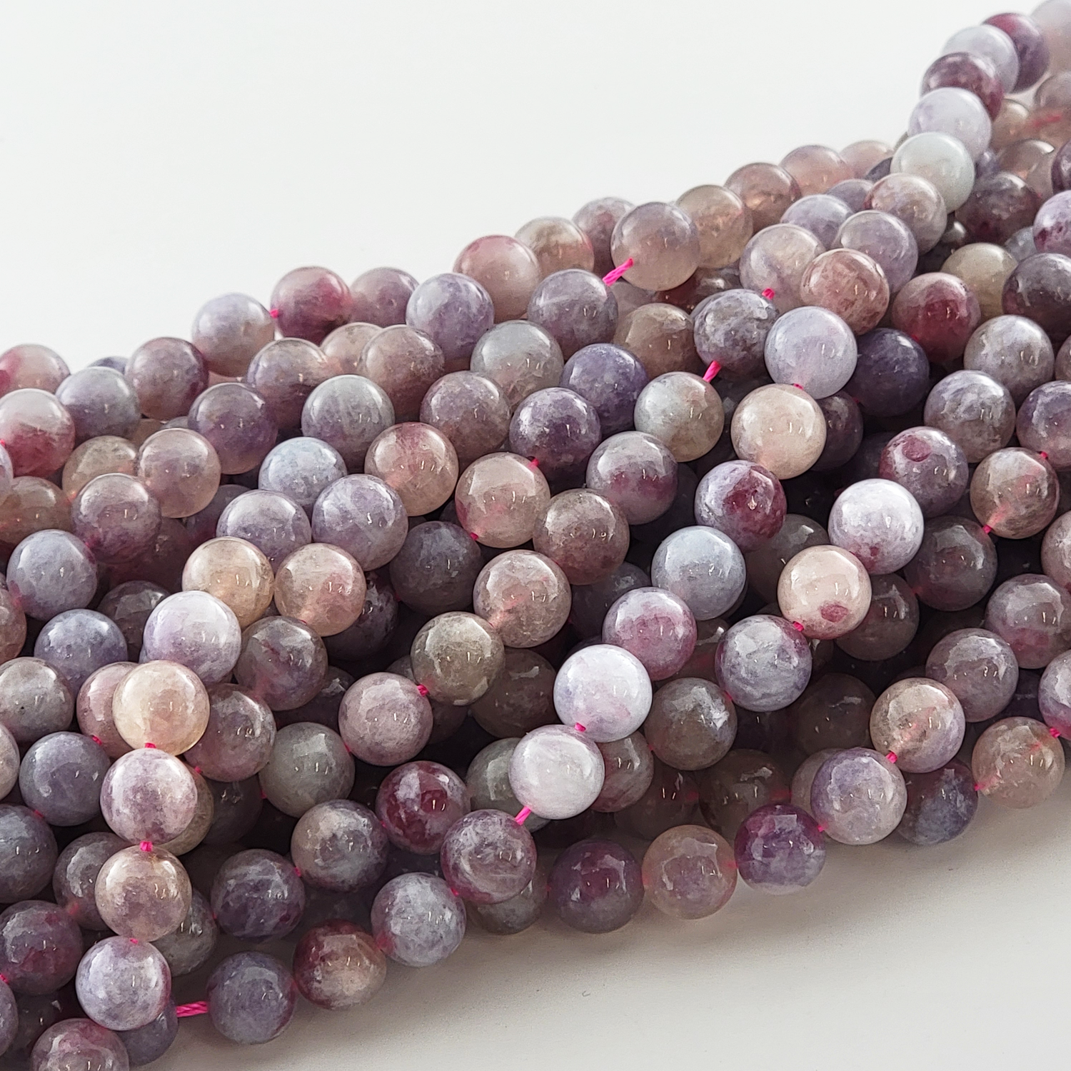 Pink Tourmaline Rubellite Natural Smooth Round Beads