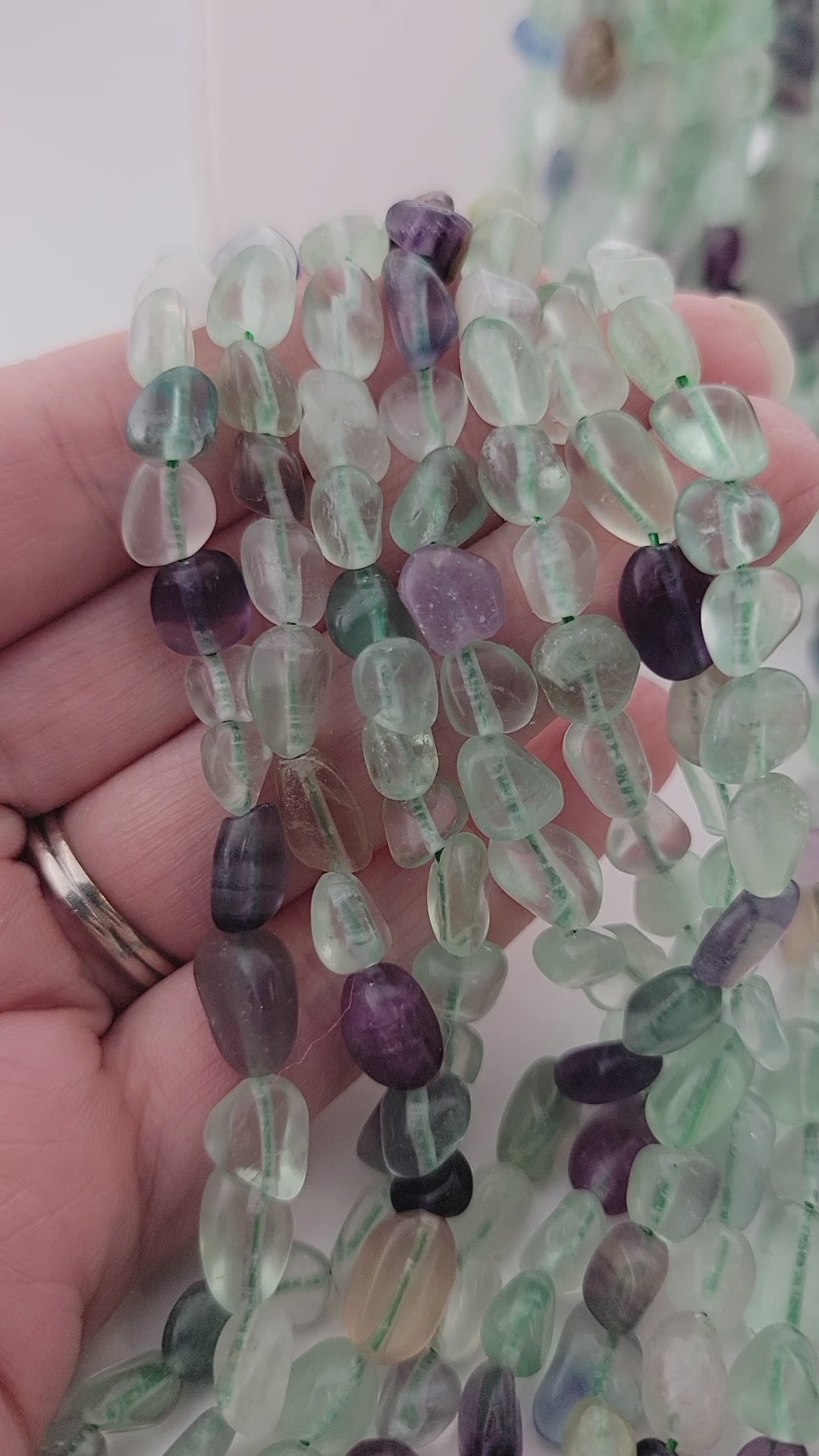 Fluorite Nugget Stone Beads