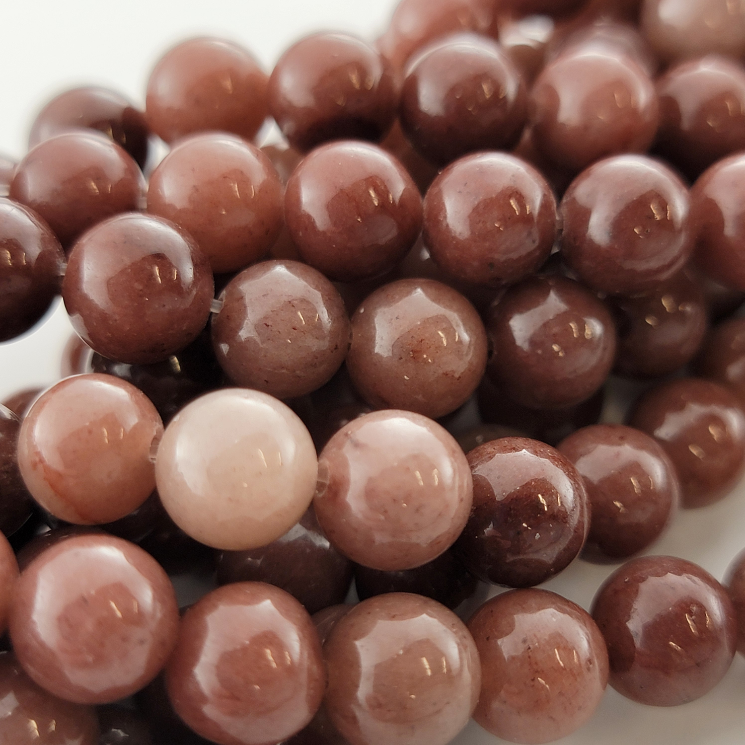 Purple Aventurine Natural Smooth Round Beads