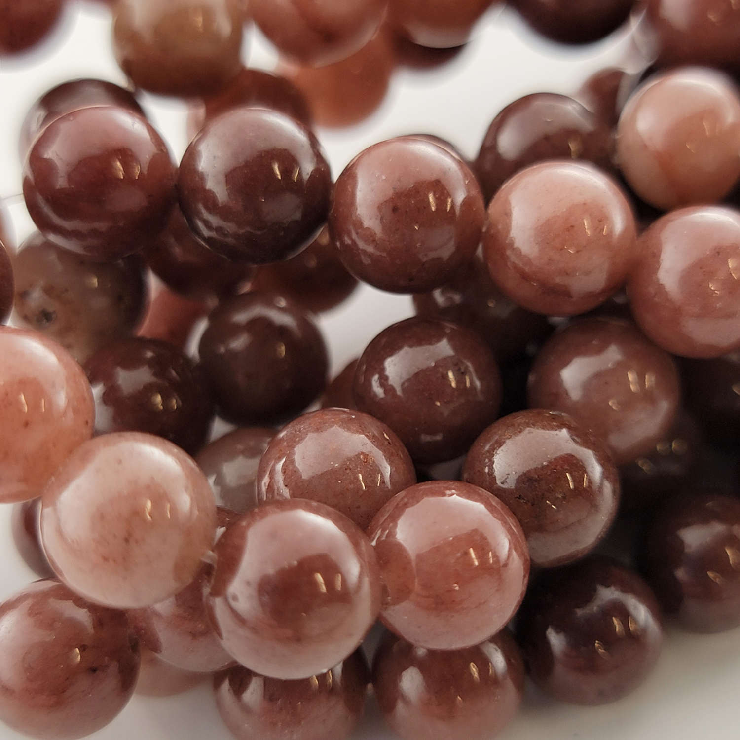 Purple Aventurine Natural Smooth Round Beads