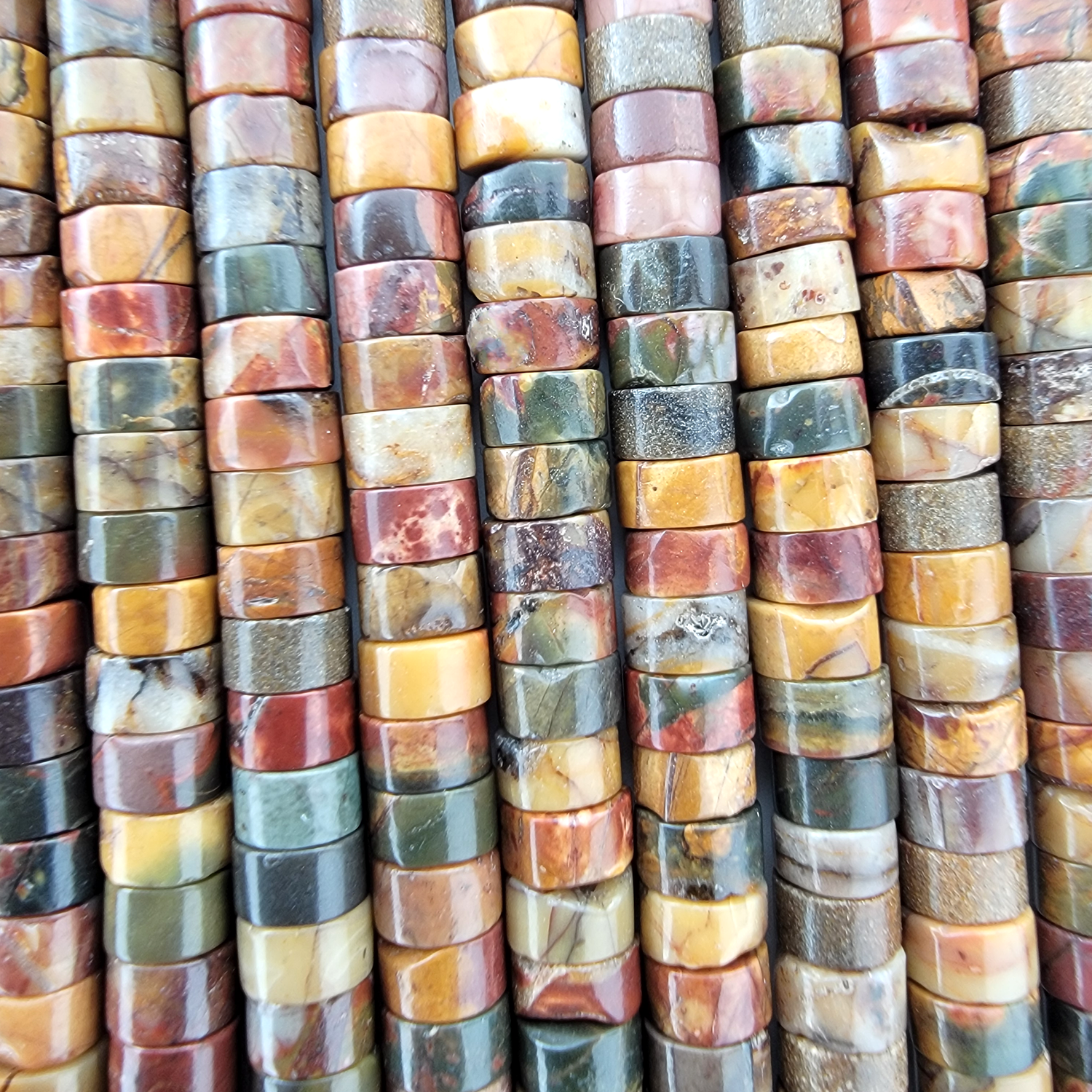 Red Creek Jasper Heishi Stone Beads