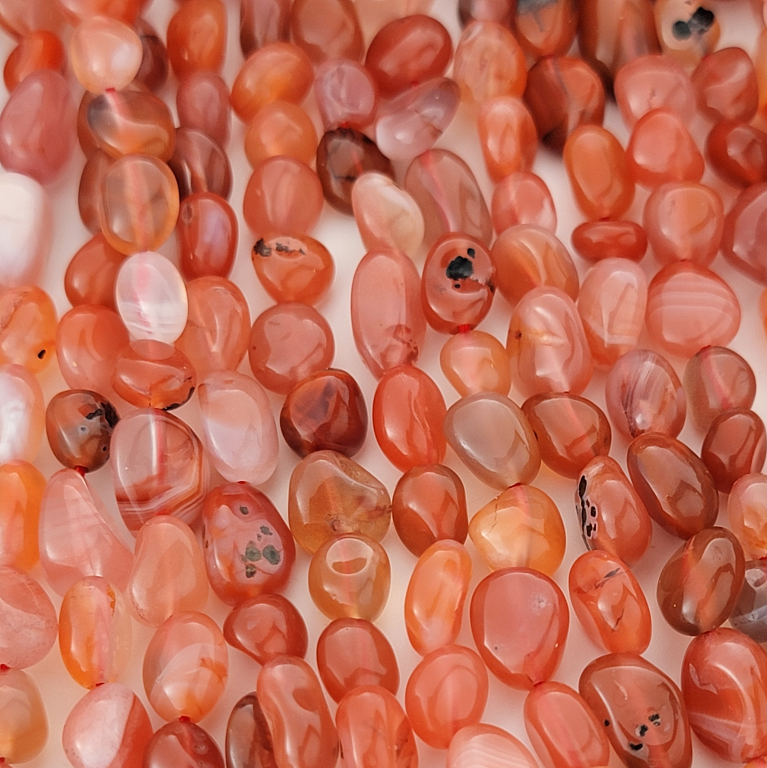 Red Agate Nugget Stone Beads