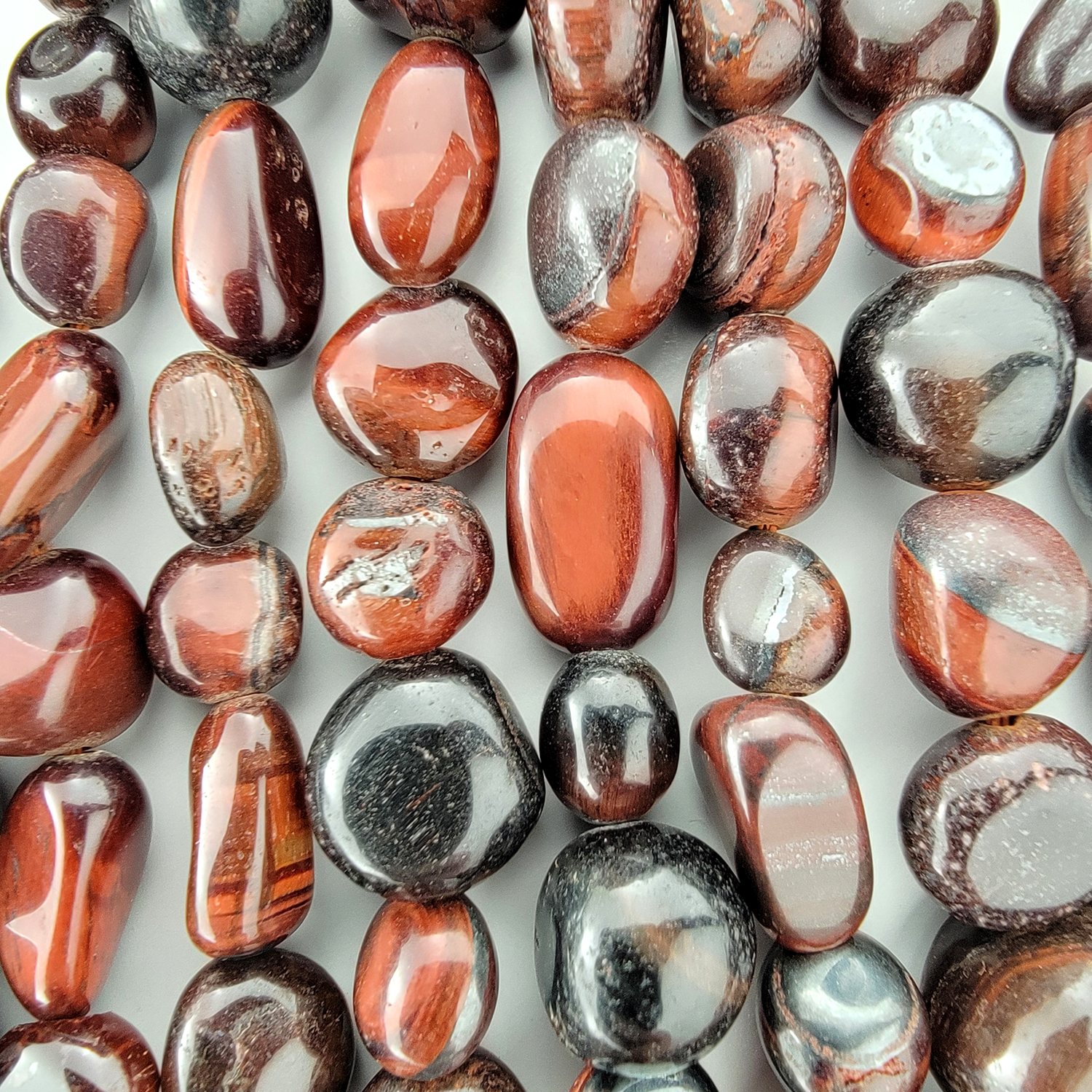 Red Tiger's Eye Nugget Stone Beads