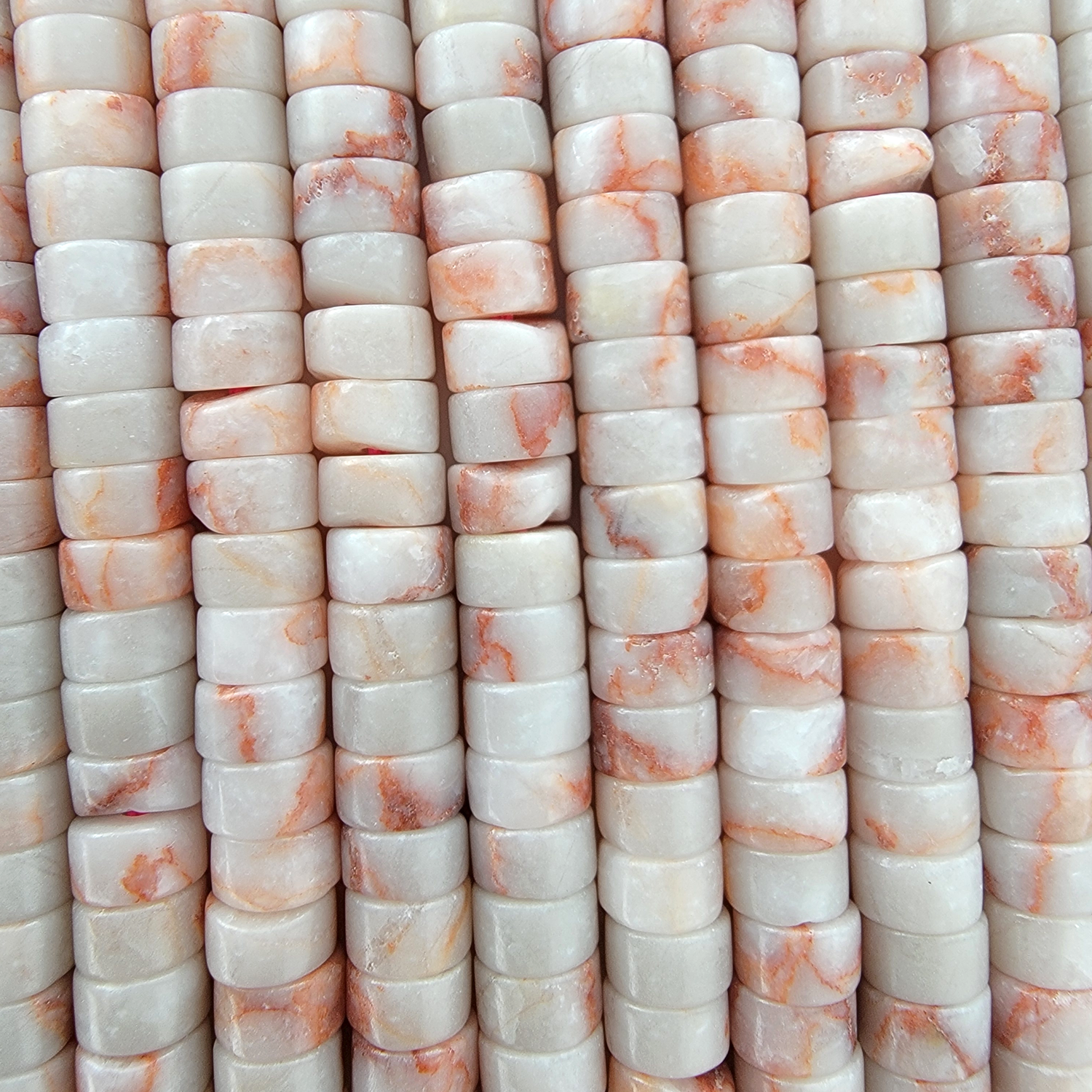 Red Vein Jasper Heishi Stone Beads