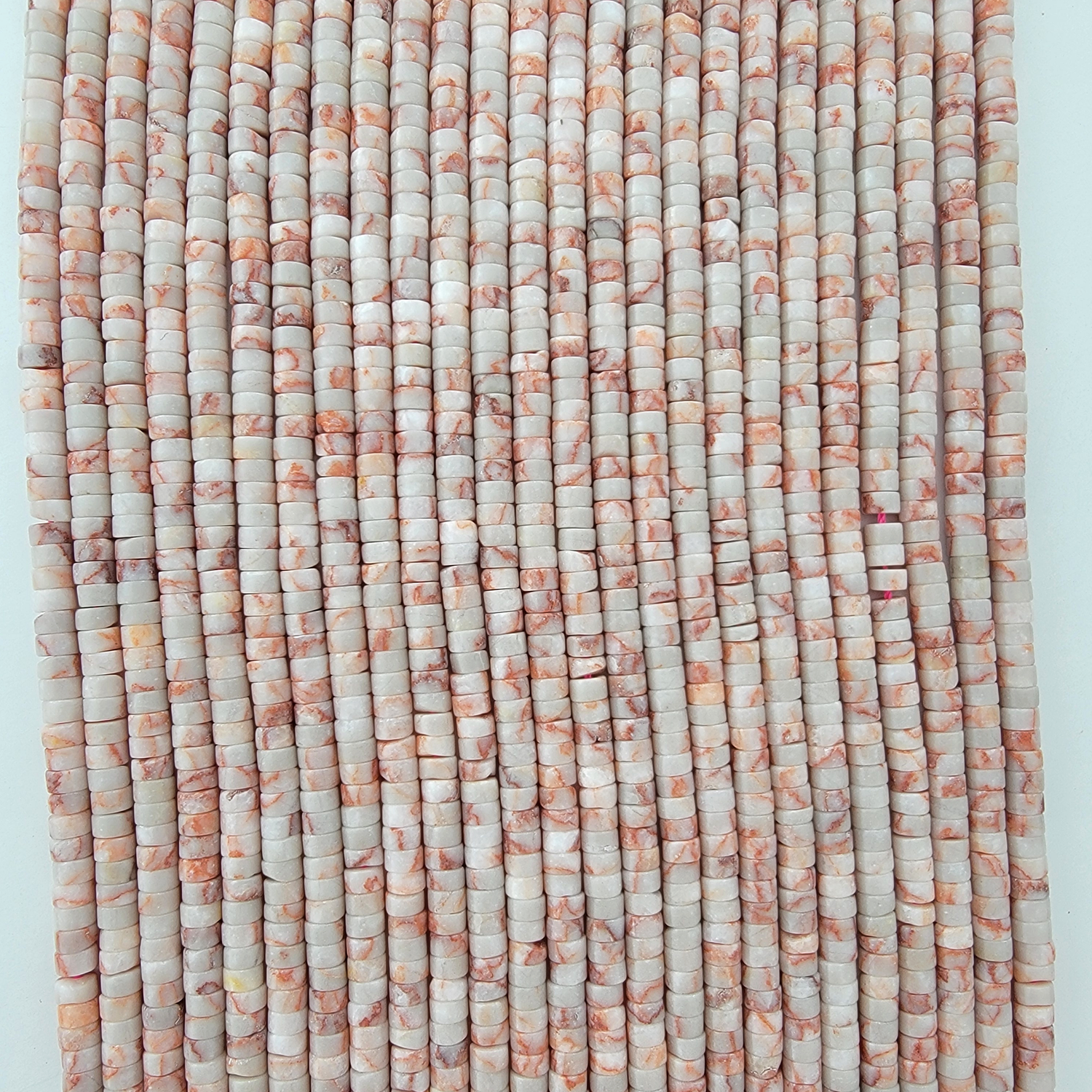 Red Vein Jasper Heishi Stone Beads
