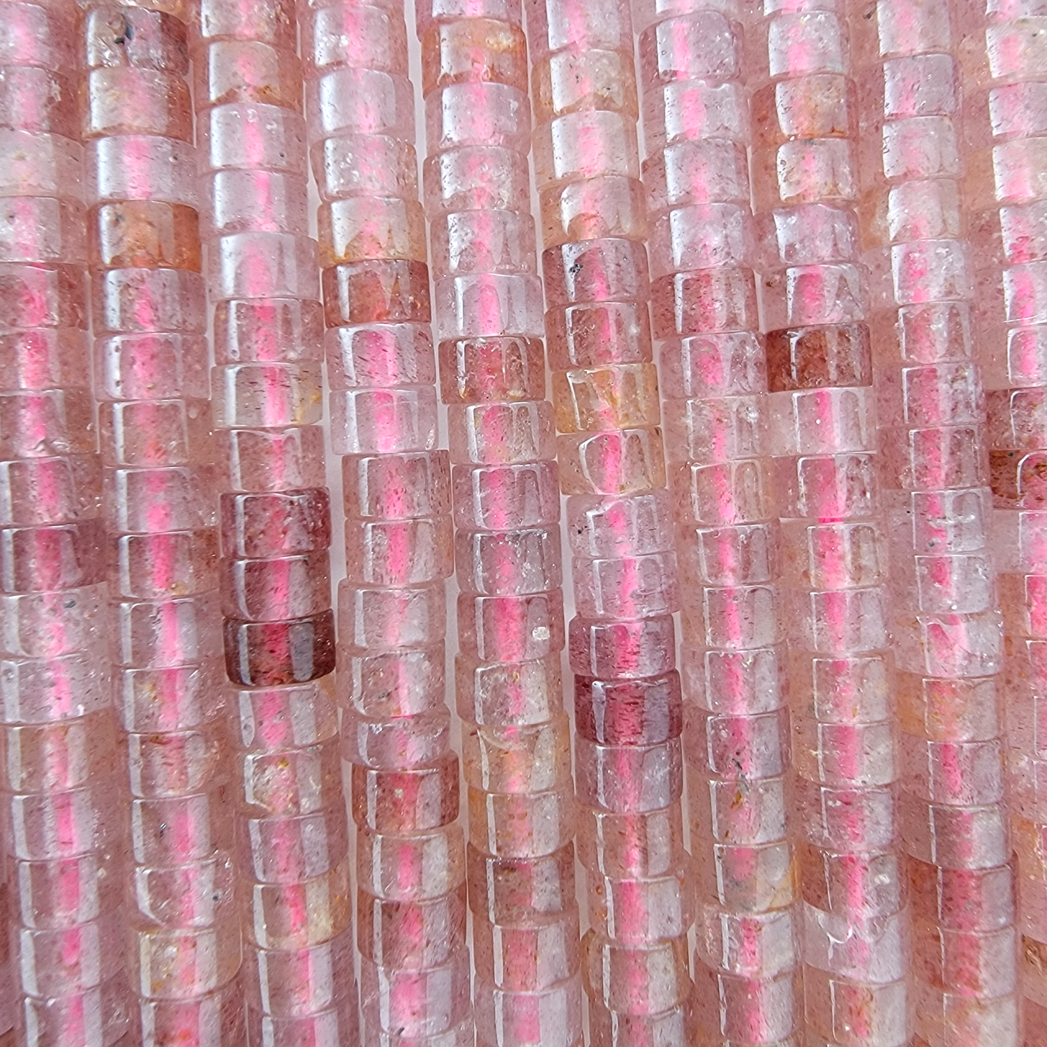 Strawberry Quartz Heishi Stone Beads