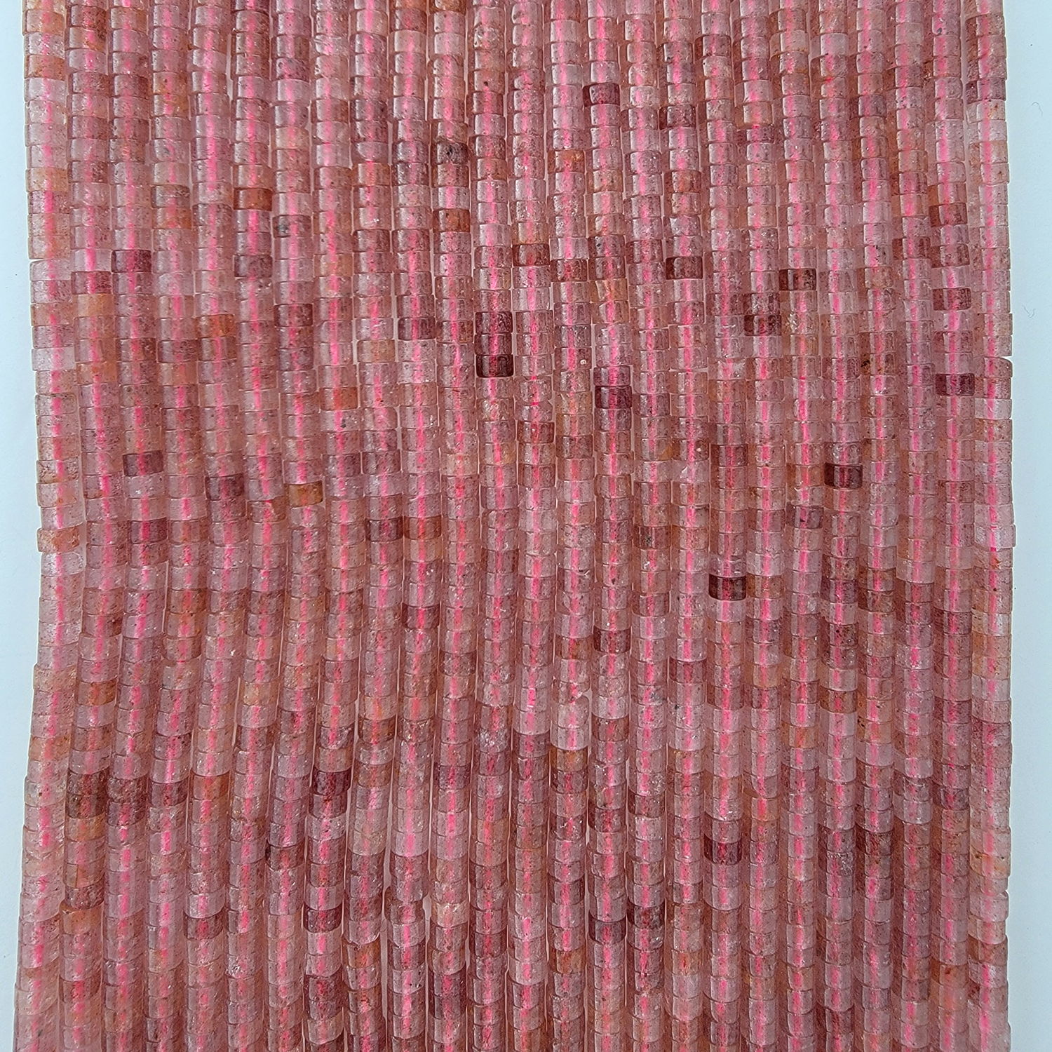 Strawberry Quartz Heishi Stone Beads