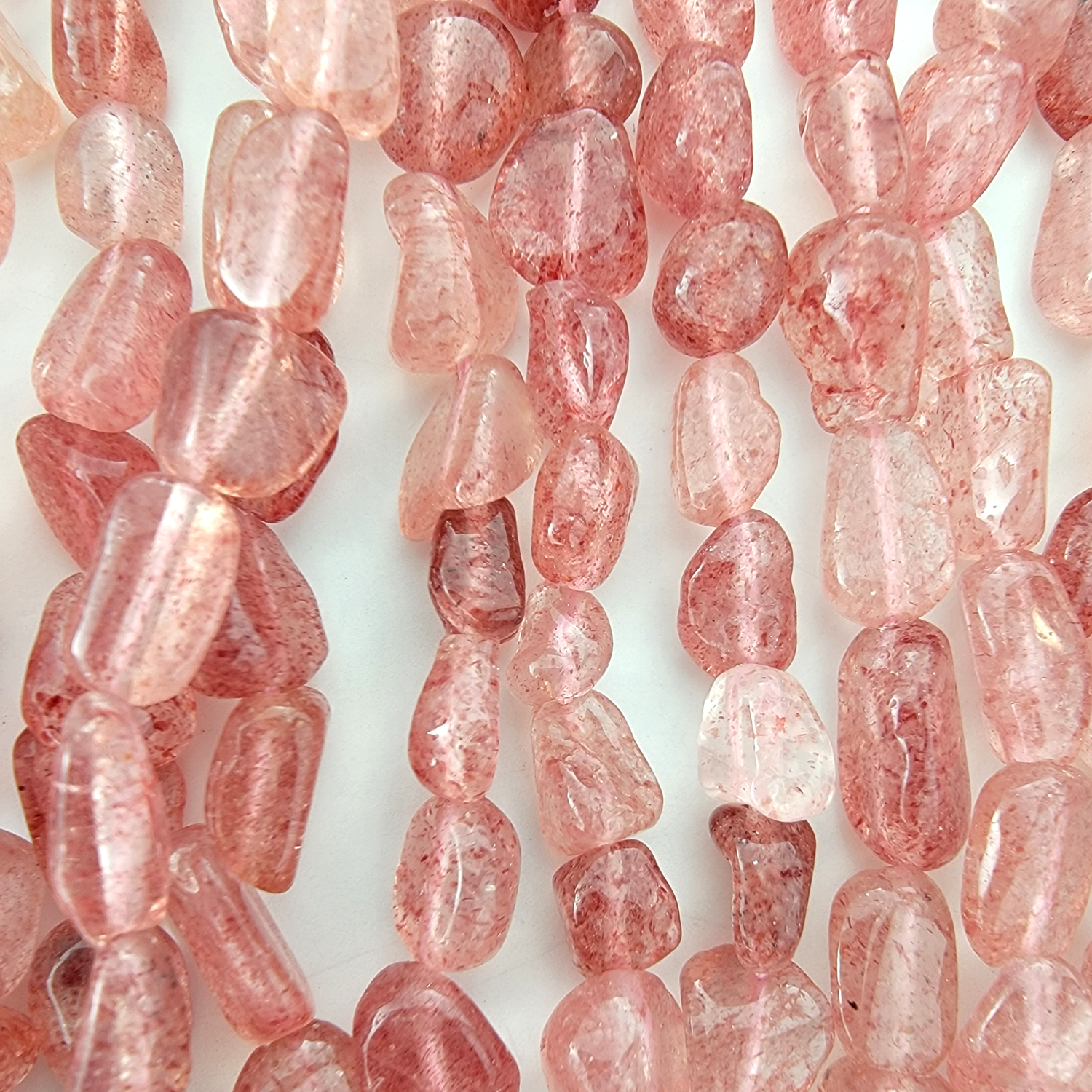 Strawberry Quartz Nugget Stone Beads